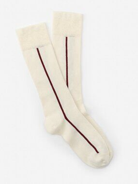 J McLaughlin Socks in Line - Cream/Cherry NEW